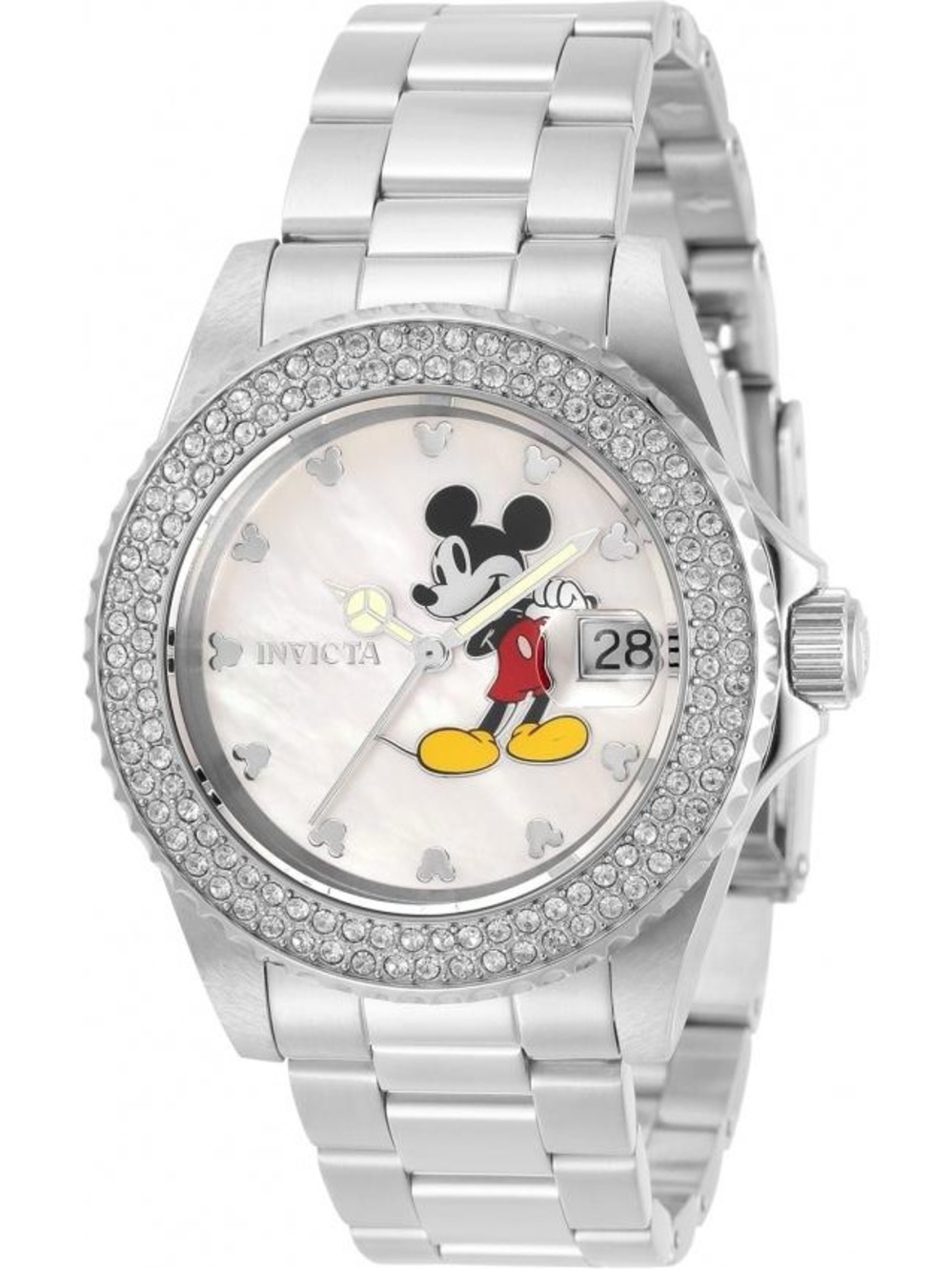 Invicta Disney Angel Mickey Mouse Stainless Steel Watch Silver Limited Edition